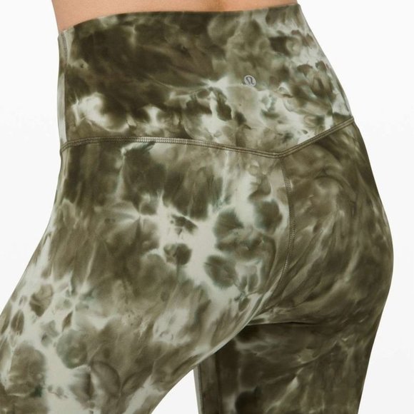 Lululemon Align Pant 25" Diamond Dye Light Sage Army Green Dark Olive, size 4 - Picture 7 of 10